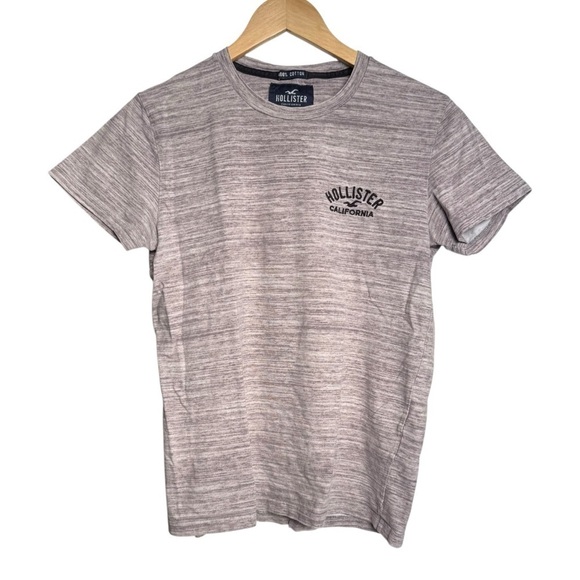 Hollister Other - Hollister California Embroidered Logo Tee Shirt Men Size XS Heather Gray Cotton